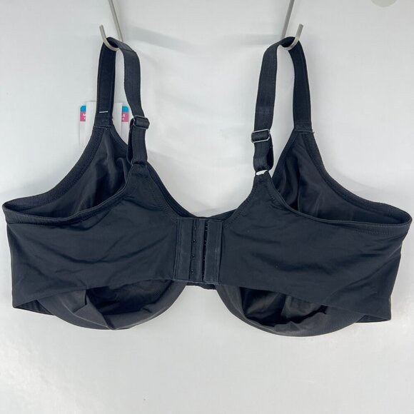 38DD- NWT Warner's Olga Cloud 9 Minimizer Underwire Plus-Size Bra in Rich Black - Picture 7 of 7